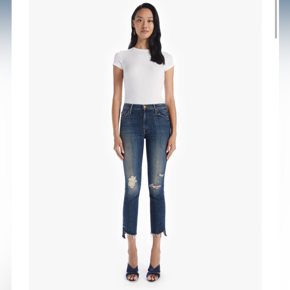 • Mother Denim • The Insider Crop Step Fray in Wicked Wildflower 26